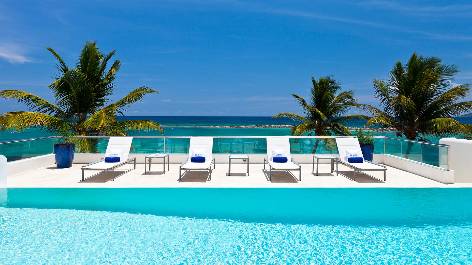 Le Bleu offers top luxury and service in a beachfront Anguilla rental villa.
