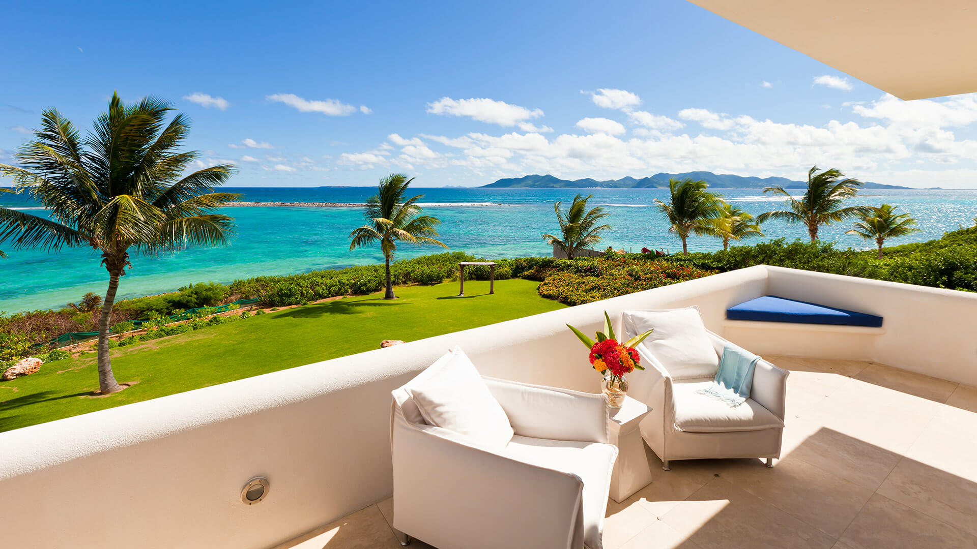 Le Bleu Villa surrounds guests with tropical beauty that makes Anguilla the perfect destination for a luxury villa rental vacation.
